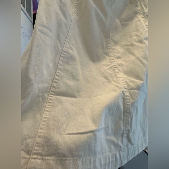 NWT Free People Cream Denim Minidress Puff Sleeve Cheyenne Sundress NEW - Picture 16 of 16